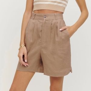 Reformation Mason Linen Short Size 6